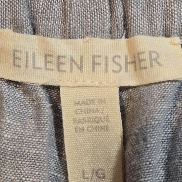 Eileen Fisher Women's Large Hemp And Organic Cotton Blend Straight Leg Pant Gray - Picture 5 of 7